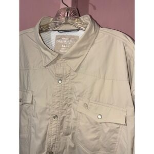 Schaefer Outfitter Pearl Snap Shirt Mens XXXL Tan Western Vented Long Sleeve 3x